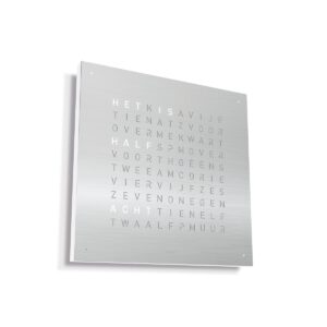 QlockTwo Classic 45×45 cm Stainless Steel
